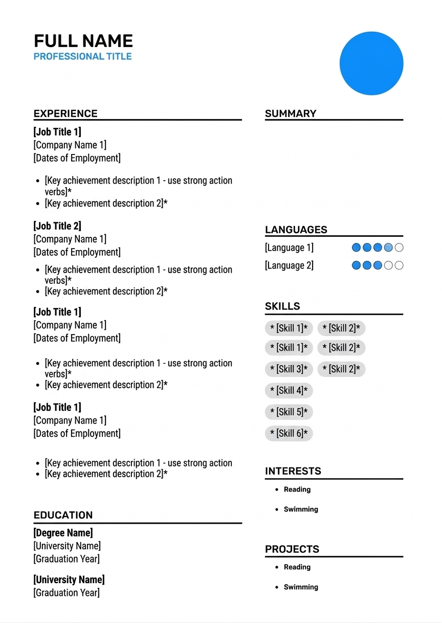 ATS-Friendly Resume Format Example