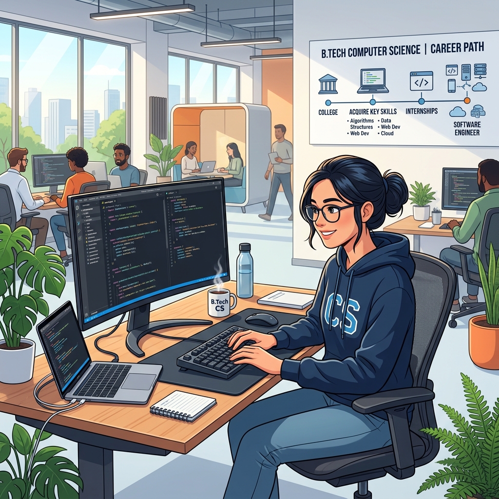 The modern technology office of software engineer.