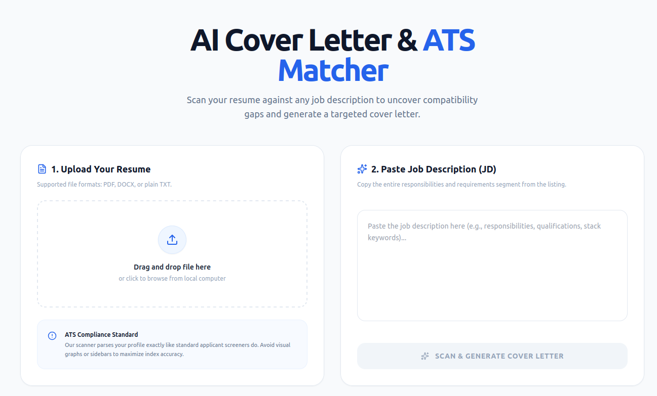 AI Generated Cover Letter Preview